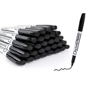 Volcanics Black Dry Erase Markers Low Odor Fine Whiteboard Markers Box of 110